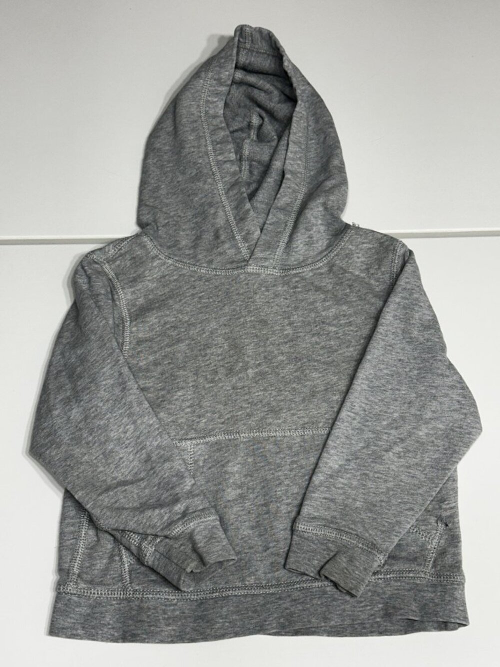Hanna Andersson 2T Light Grey Pull Over Hoodie Toddler Kids